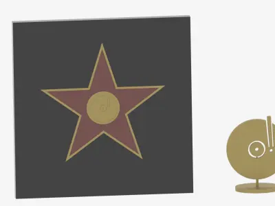 Hollywood Walk of Fame Music Icon 3D model