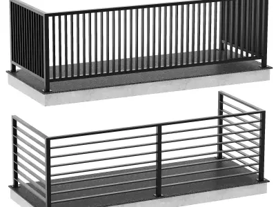 Railing set of 2 3D model