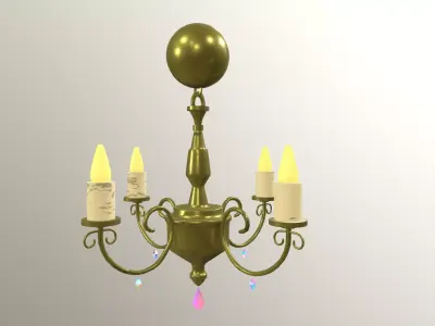 Chandelier  obj and textures 3D model