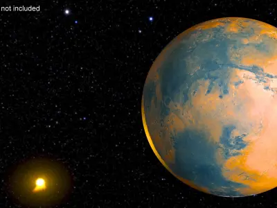  Mars Satellite Orbiting Red Planet 