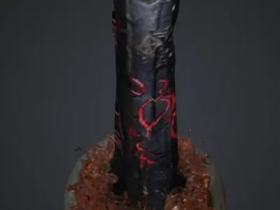 2 Arcane Candle Low-poly 3D model