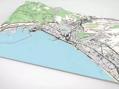 Cityscape Salerno Italy 3D model