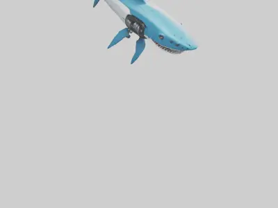 Robot version of a robot shark model 3D model