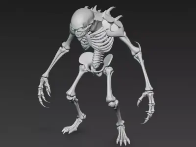 Armored Humanoid Monster Variant 3D Model 3D model 3D model