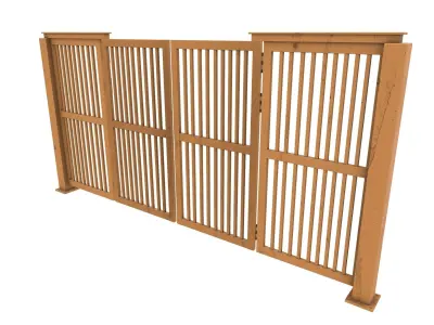 Industrial Metal Gate AR VR PBR  Low-poly 3D model