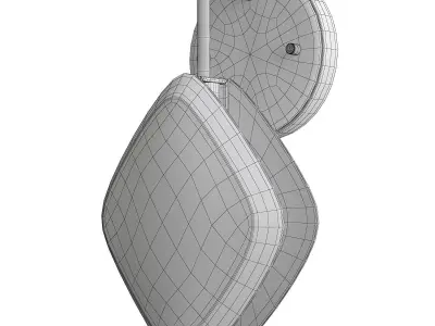 Faceted Glass Single Light Wall Sconce Low-poly 3D model