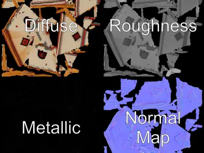 Traditional Teepee Tent Model Pack Low-poly 3D model