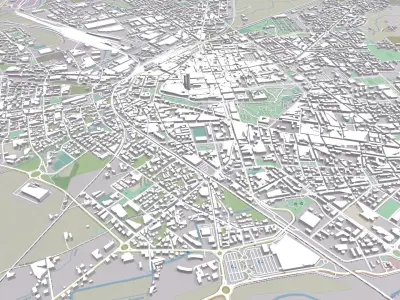 Cityscape Novara Italy 3D model