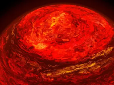 Brown dwarf star Low-poly 3D model