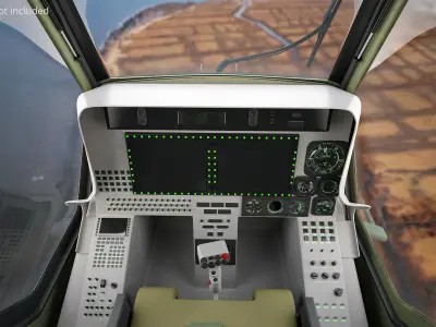  Military Attack Helicopter Eurocopter Tiger EC665 Rigged for Cinema 4D 