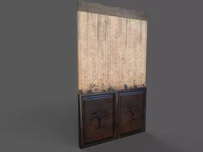 Old Wood Wall Low-poly 3D model purchase