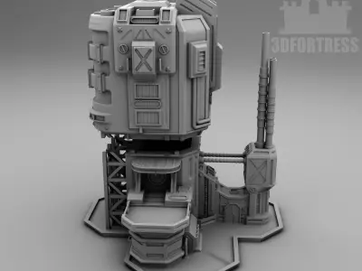 Martian factory 3D print model