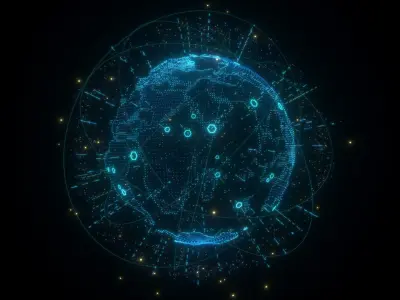  Animated Hologram Planet Earth For Cinema4d 3D model