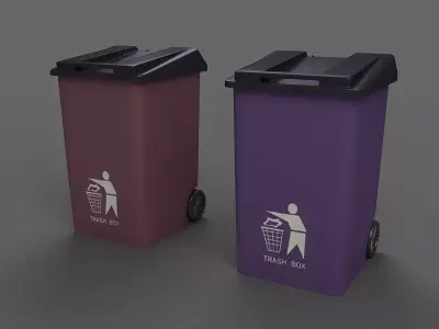 Garbage can garbage bin public facilities city  3D model