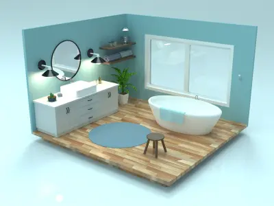 Bathroom 3D model 41