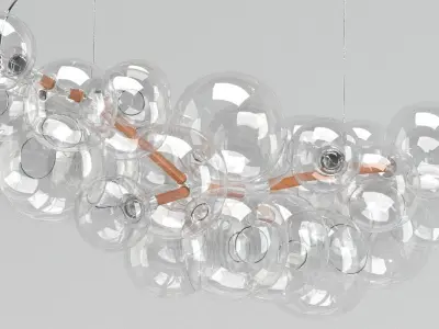 Pelle Long Bubble Chandelier 3D model