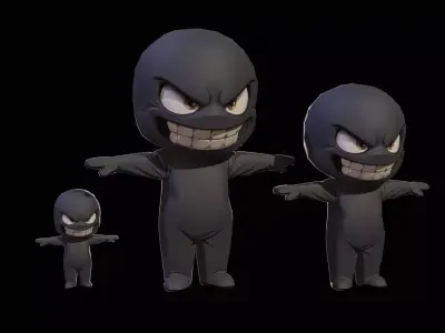 ChibiManiac2Pack1 Low-poly 3D model