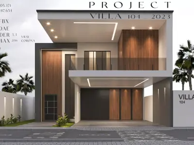 Villa house design duplex 104 3D model
