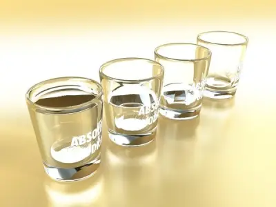 Vodka Absolut Collection 3D model