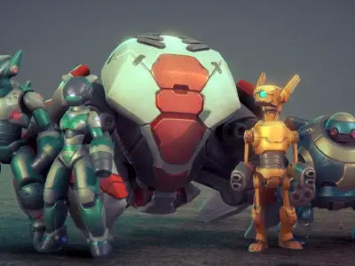 Robot Warriors Low-poly 3D model