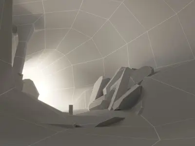 Game Ready Low Poly Cave  Low-poly 3D model