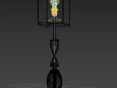 Square Lamp Model 3D model