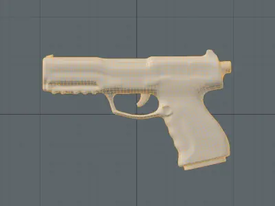 Sci-Fi Low Poly Gun 3D model purchase