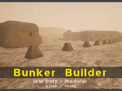 Bunker Builder Asset Pack Low-poly 3D model