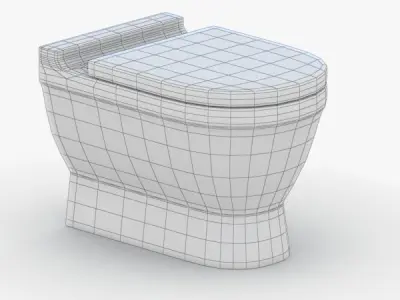 1538 - Toilet Low-poly 3D model