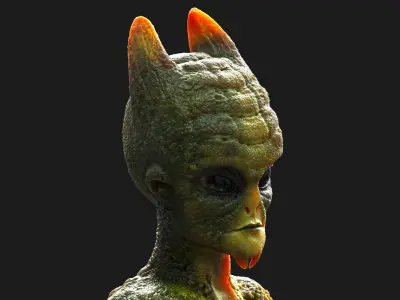 Alien creature stl 3D print model
