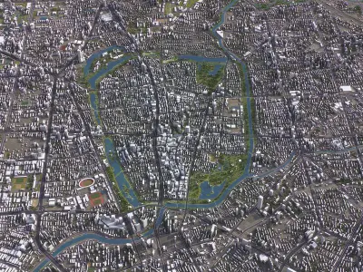 Hefei - 3D City Model Low-poly 3D model