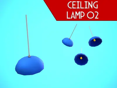 CEILING LAMP 02 CARTOON STYLIZED Low-poly 3D model