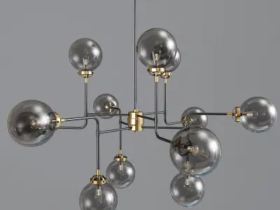 Mid-Century Parlor Chandelier 3D model