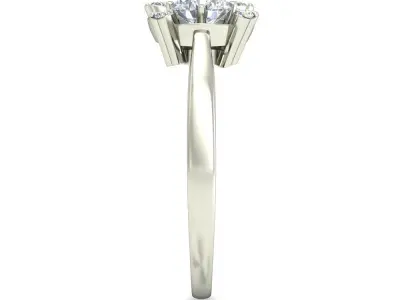 Women Wedding Engagement Ring 3D print model 11