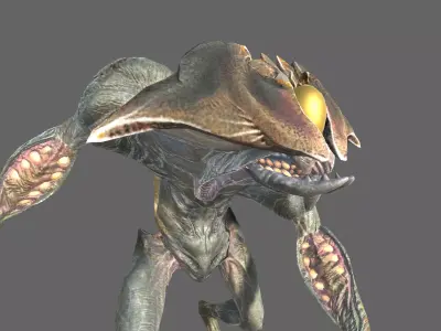 Alien Heavy Soldier Low-poly 3D model