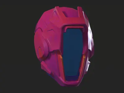 Project 1 - Pink  Defender Low-poly 3D model