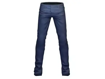 Blue Jeans - Denim Pants - Male Trousers - Casual Wear Clothes 3D model