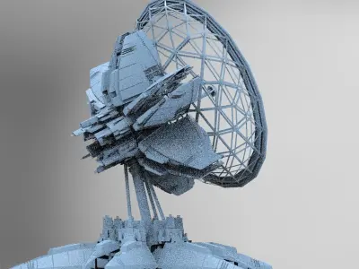 Satellite Dish Base 1 3D model