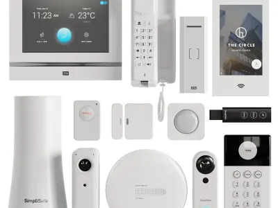 Equipment 6 Intercom And Security Set 2 Low-poly 3D model