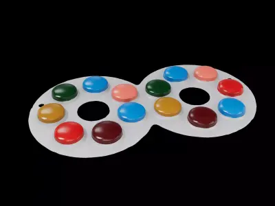 Eyeglass Chocolate v1 001 Low-poly 3D model