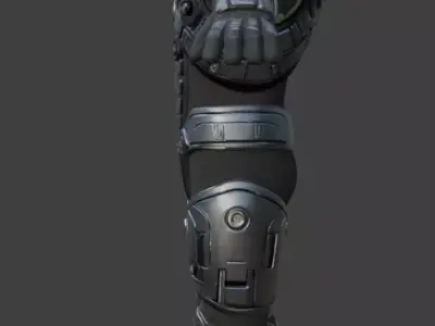 Futuristic Heavy Armored Spacesuit 3D Model 3D model