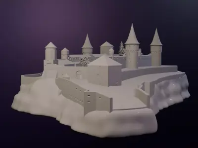 Kamianets Podilskiy Fortress printable high-poly  3d model  3D print model