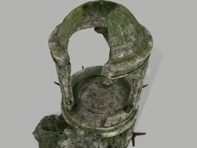 old temple  Low-poly 3D model