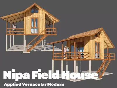 Nipa Field House - Applied Vernacular Modern - Tiny Home 3D model