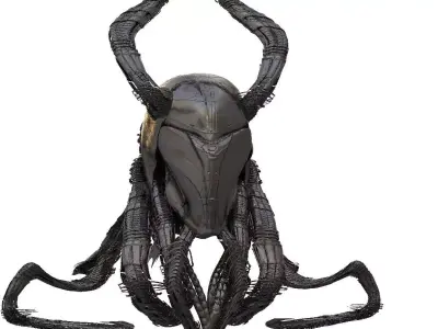 Sci fi Helmet Pipes android 3D model