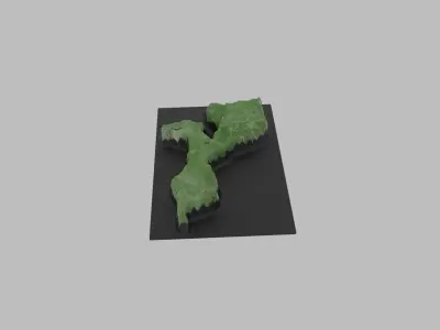 Mozambique Map Country Low-poly 3D model