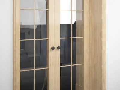 Wooden door Free 3D model 2