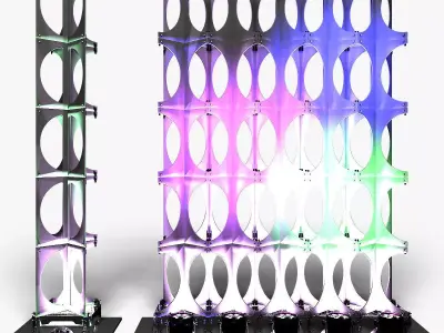 Stage Decor 24 Modular Wall Column 3D model