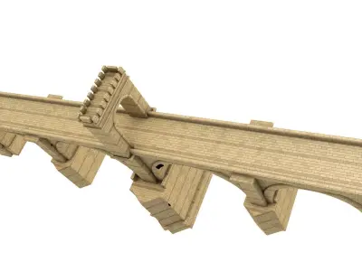 PUENTE DE ALCANTARA BRIDGE 3D model