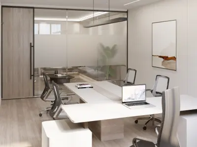 office design modern and minimal 3D model